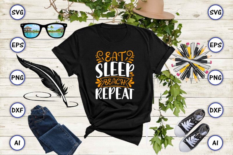 Eat Sleep Repeat Funny PNG & SVG Vector 20 t-shirt design bundle, svg eps, png files for cutting machines, and print t-shirt Funny SVG Vector Bundle Design for sale t-shirt