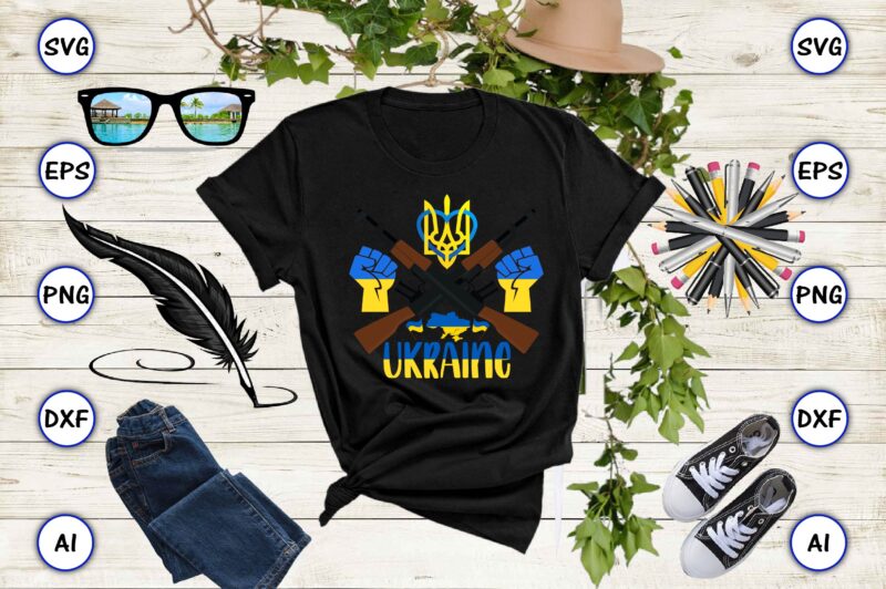 Ukraine PNG & SVG vector for print-ready t-shirts design, SVG eps, png files for cutting machines, and print t-shirt Design for best sale t-shirt design, trending t-shirt design, games vector