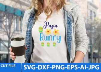 Papa Bunny T Shirt Design,Papa Bunny Svg Design