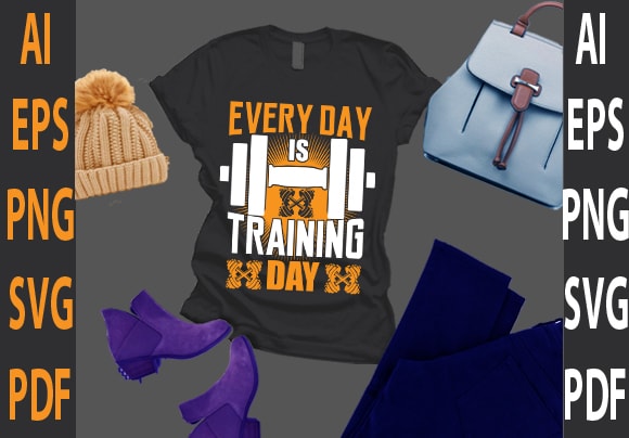 Every day is training day vector clipart
