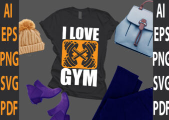 i love gym t shirt design for sale