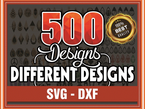 500 huge earring designs svg bundle, different earring designs, cuttable leather wood acrylic, svg cut files, instant digital download 690958284