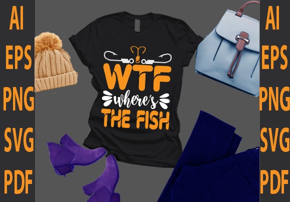 Wtf where’s the fish t shirt design for sale