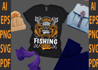 fishing guide service fishing camp t shirt graphic design