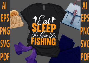 eat sleep go fishing vector clipart