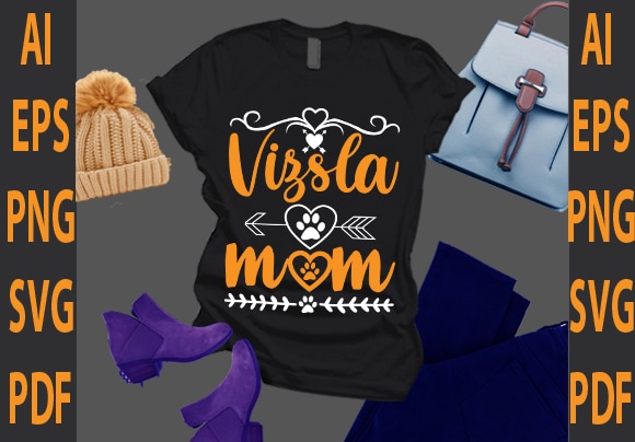 Vizsla mom t shirt vector art