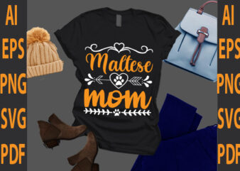 maltese mom t shirt designs for sale