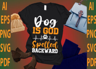 dog is god spelled backward t shirt vector illustration