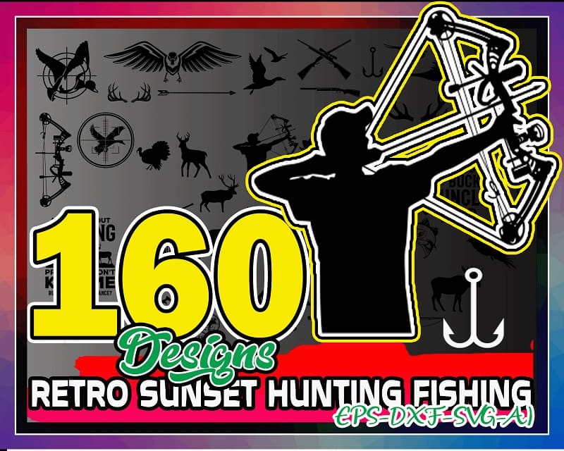 160 Retro Sunset Hunting Fishing Bundle, Retro Sunset Clipart, Hunting Clipart, Vintage Sunset Hunting Fishing, Best Buckin’ Uncle Ever 858336244