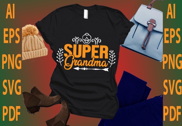 Super grandma t shirt template vector