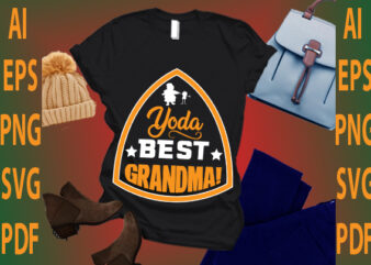 Yoga best grandma! t shirt design template