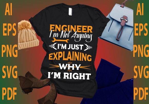 Engineer i’m not arguing i’m just explaining why i’m right vector clipart