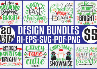 Christmas T-shirt And SVG Design Bundle