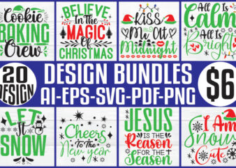 Christmas T-shirt And SVG Design Bundle