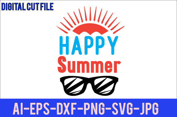 Happy summer svg design
