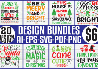 Christmas T-shirt And SVG Design Bundle