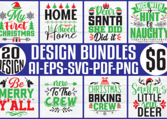 Christmas T-shirt And SVG Design Bundle