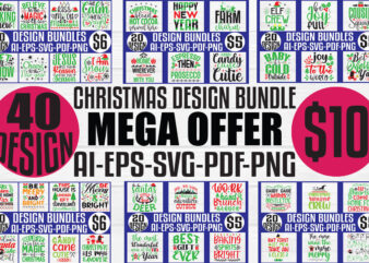 Christmas T-shirt And SVG Design Bundle