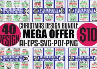 Christmas T-shirt And SVG Design Bundle