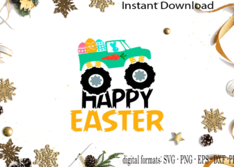 Happy Easter Monster Truck SVG Sublimation Files