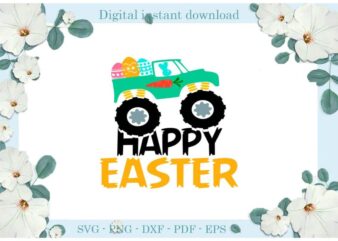 Happy Patrick Day Eggs Truck Diy Crafts Svg Files For Cricut, Silhouette Sublimation Files, Cameo Htv Print graphic t shirt