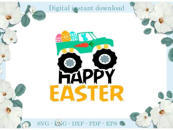 Happy patrick day eggs truck diy crafts svg files for cricut, silhouette sublimation files, cameo htv print graphic t shirt