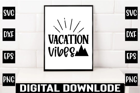 Vacation vibes t shirt vector art