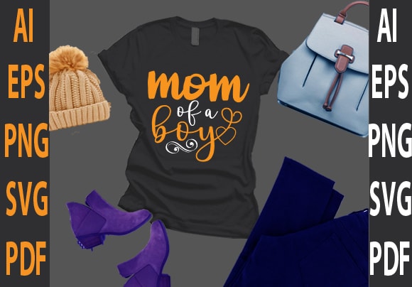 Mom of a boy t shirt designs for sale