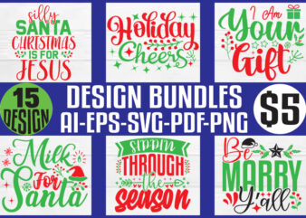 Christmas T-shirt And SVG Design Bundle