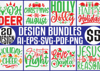 Christmas T-shirt And SVG Design Bundle