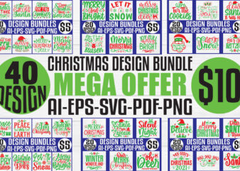 Christmas T-shirt And SVG Design Bundle
