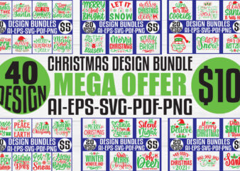 Christmas T-shirt And SVG Design Bundle