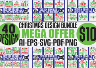 Christmas T-shirt And SVG Design Bundle