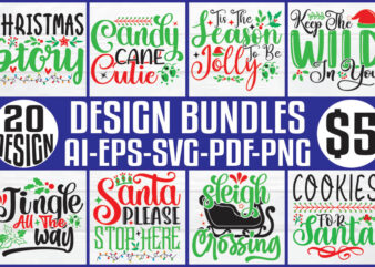 Christmas T-shirt And SVG Design Bundle