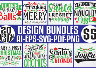 Christmas T-shirt And SVG Design Bundle