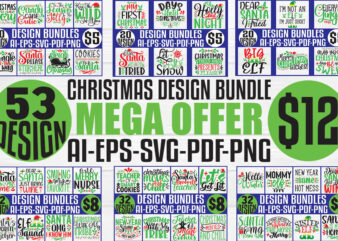 Christmas T-shirt And SVG Design Bundle