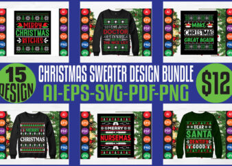 Christmas Sweater And T-shirt Design Bundle