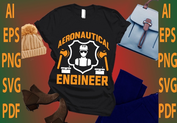 Aeronautical engineer t shirt vector