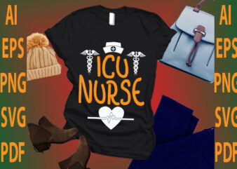 icu nurse t shirt design for sale