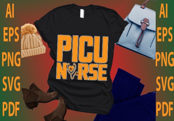 Picu nurse t shirt illustration