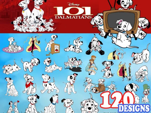 120 designs 101 daimatians svg bundle, disney cartoon svg, bundle 101 daimatians svg for cricut, svg silhouette dxf, png, digital download 871531470