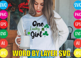 One Lucky Girl svg vector for t-shirt