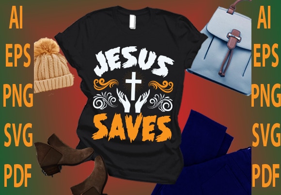 Jesus saves vector clipart