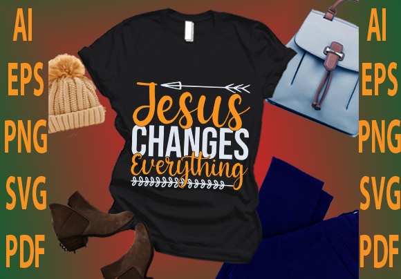 Jesus changes everything vector clipart