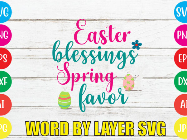 Easter blessings spring favor svg vector for t-shirt