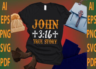John 3:16 true story vector clipart