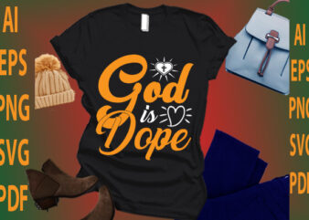 god is dope t shirt design template