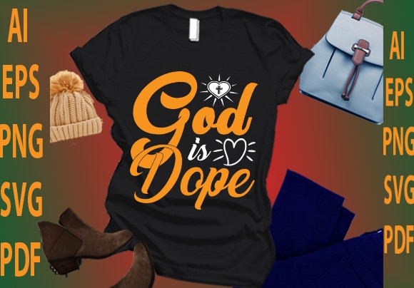 God is dope t shirt design template