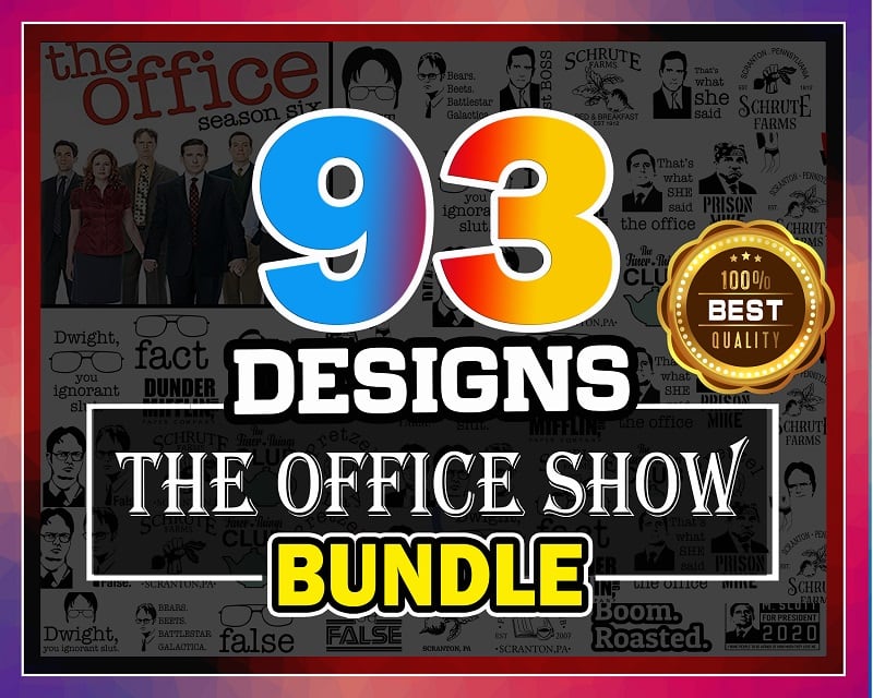 The Office Show svg, 93 Files Design, BUNDLE svg, SVG For Cricut, SVG Silhouette Dxf, Png 885550991