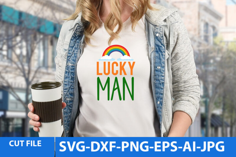 Lucky Man T Shirt Design